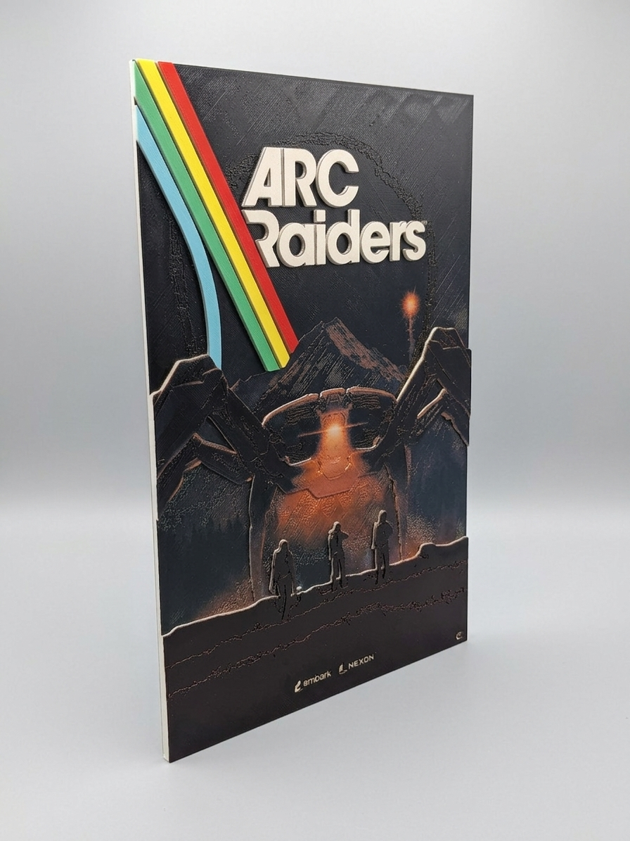 ARC Raiders 3D Relief Poster | Sci-Fi Gaming Wall Art | 3D Printed UV Poster | Futuristic Gamer Decor | Video Game Gift | Unique Wall Art