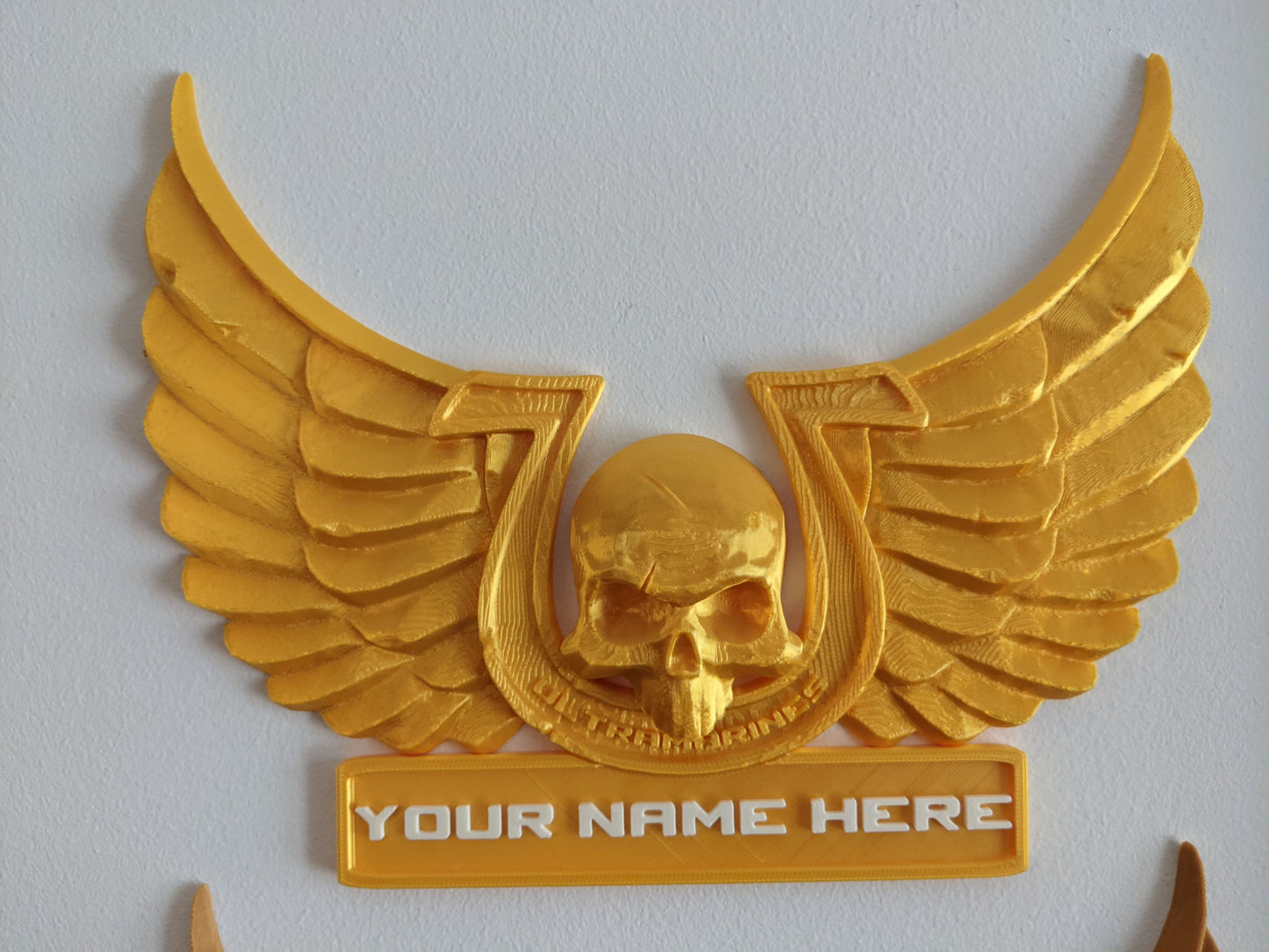 Space Marine 2 Inspired personalized plate, winged skull poster, gift for gamers, warhammer 40k