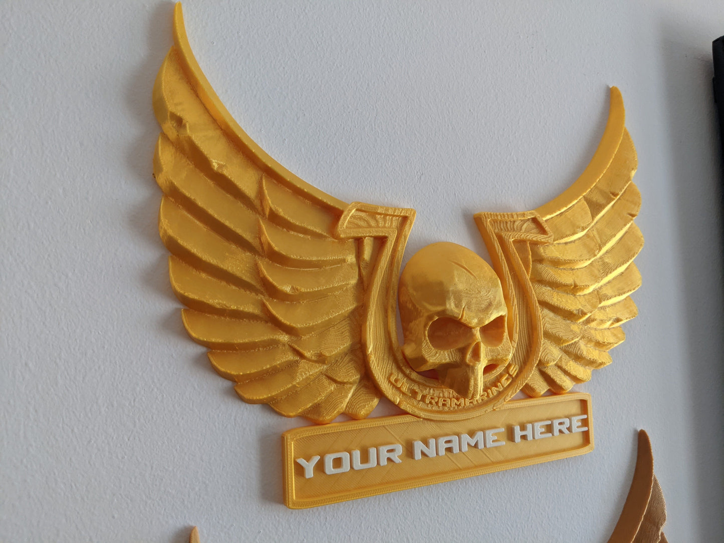 Space Marine 2 Inspired personalized plate, winged skull poster, gift for gamers, warhammer 40k