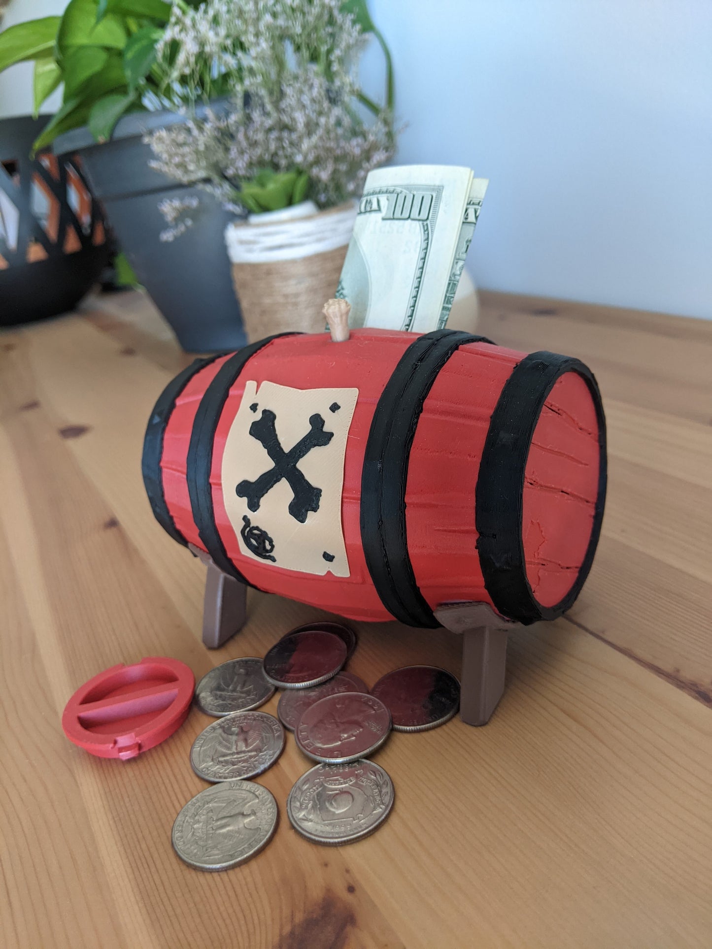 Sea of Thieves Gunpowder Barrel Money Box: Gaming Desk Decor