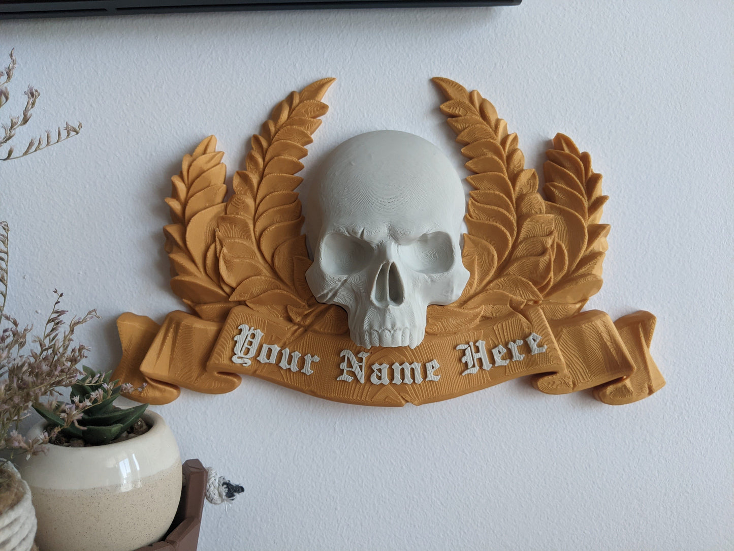 Space Marine 2 Inspired personalized plate, imperial laurel skull poster, gift for gamers, warhammer 40k