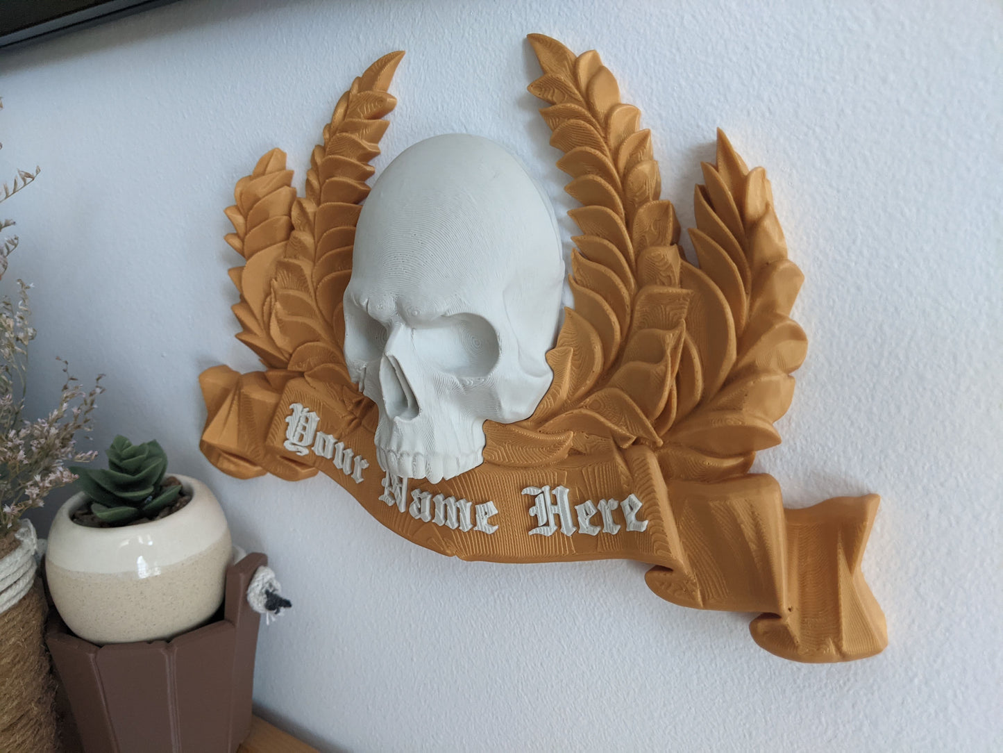 Space Marine 2 Inspired personalized plate, imperial laurel skull poster, gift for gamers, warhammer 40k