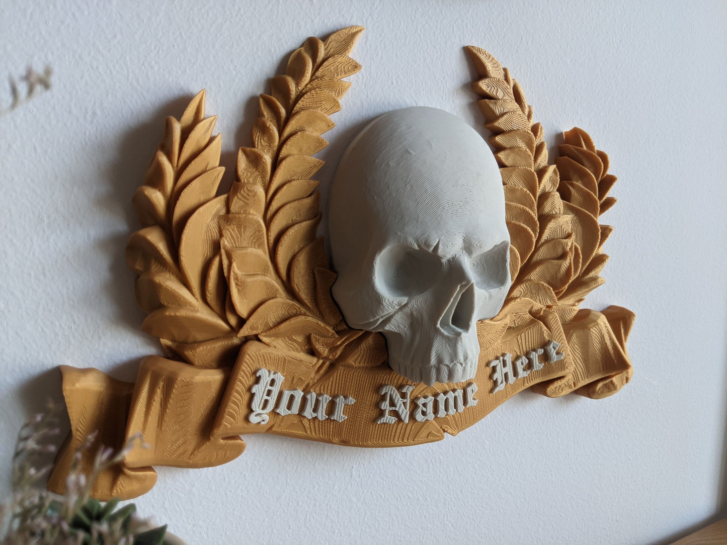 Space Marine 2 Inspired personalized plate, imperial laurel skull poster, gift for gamers, warhammer 40k