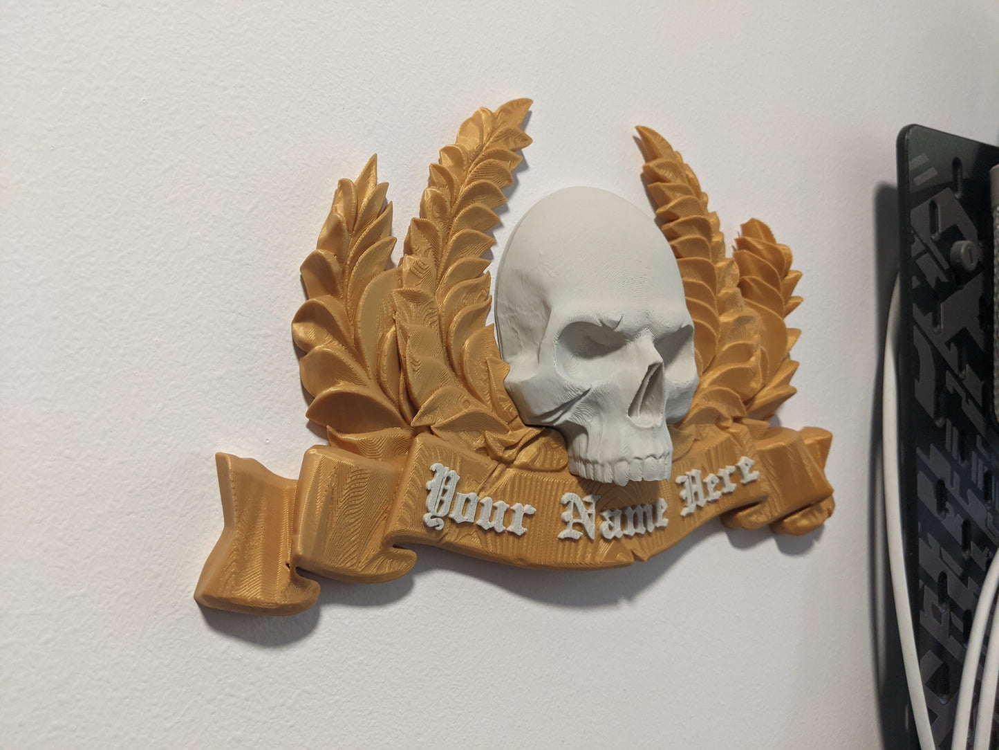 Space Marine 2 Inspired personalized plate, imperial laurel skull poster, gift for gamers, warhammer 40k