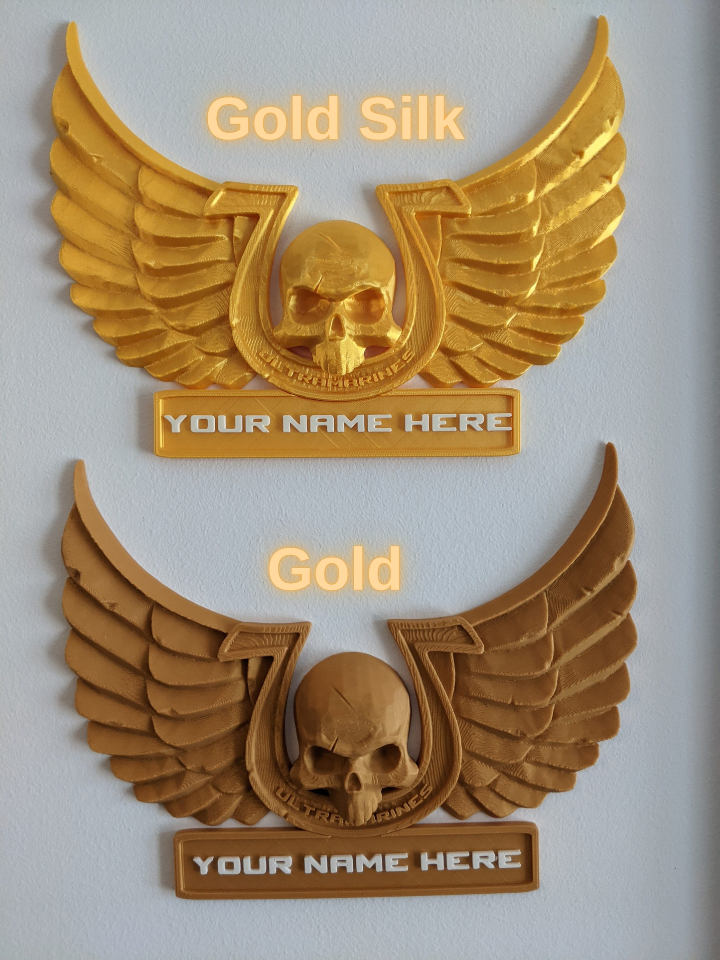 Space Marine 2 Inspired personalized plate, winged skull poster, gift for gamers, warhammer 40k