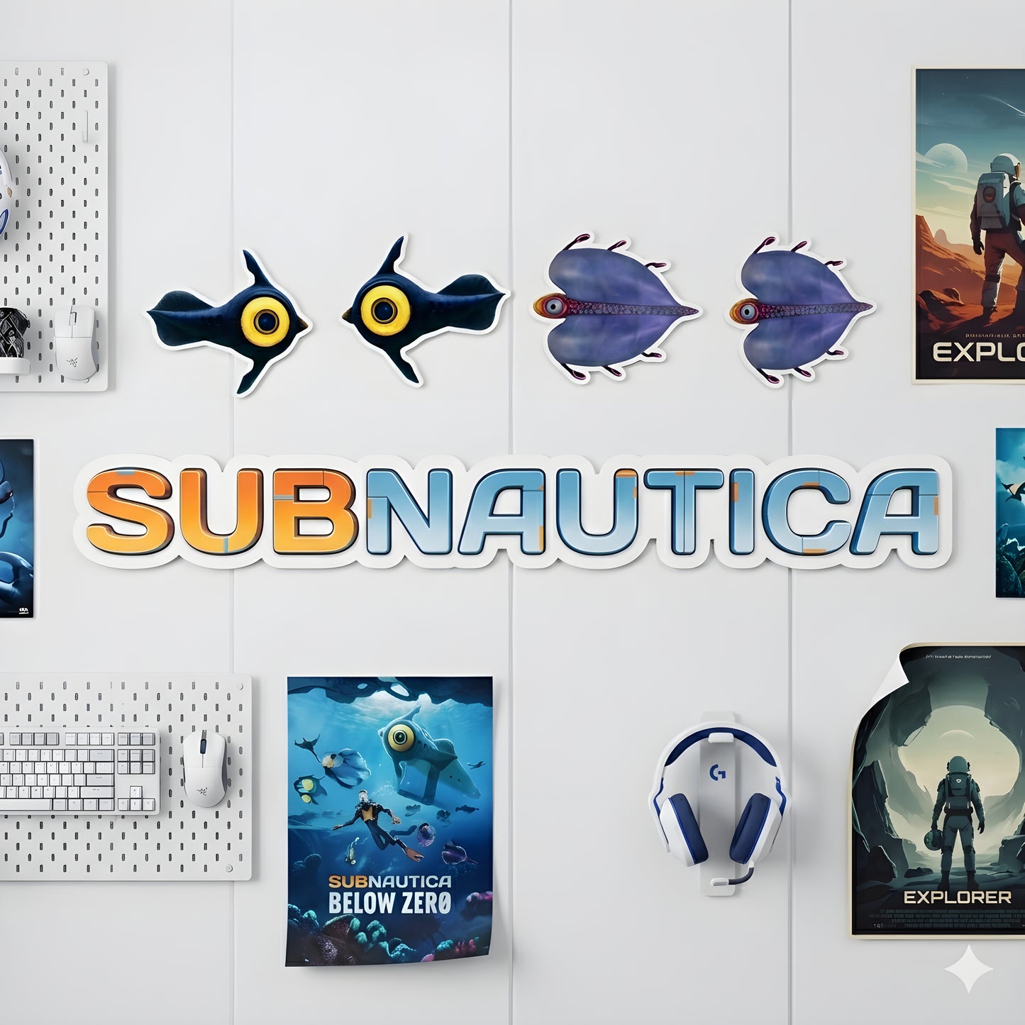 Subnautica Gaming Wall Logo Sign | Gamer Room Decor
