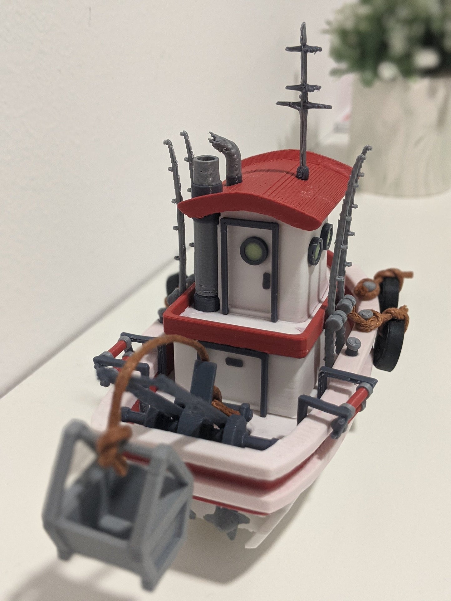 Dredge boat back view