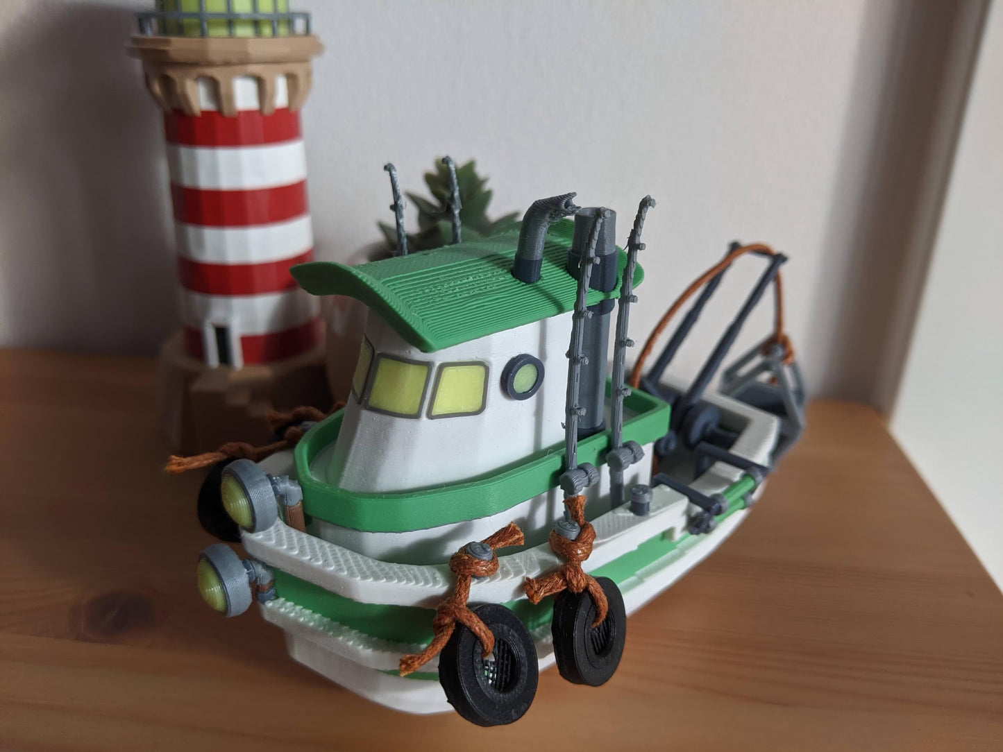 Dredge boat green color