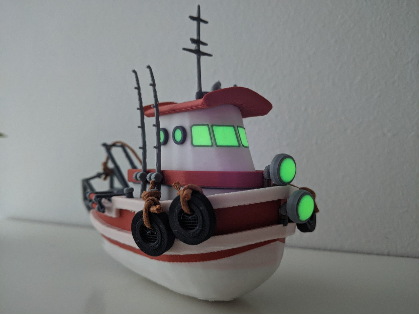 Dredge boat side view