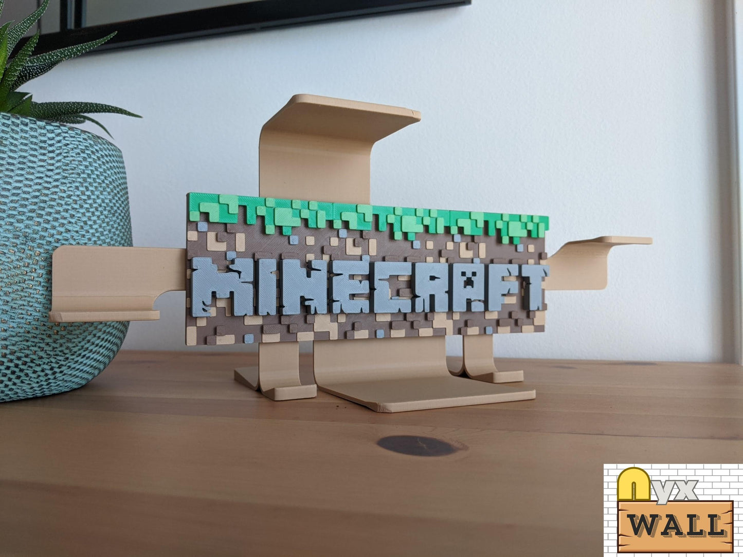 Minecraft Gaming Room Sign Lighting Wall and Desk Gift Ideas for Gamers | Wall Deco Birthday Gifts | Gaming Poster | Modular Figurine Stand