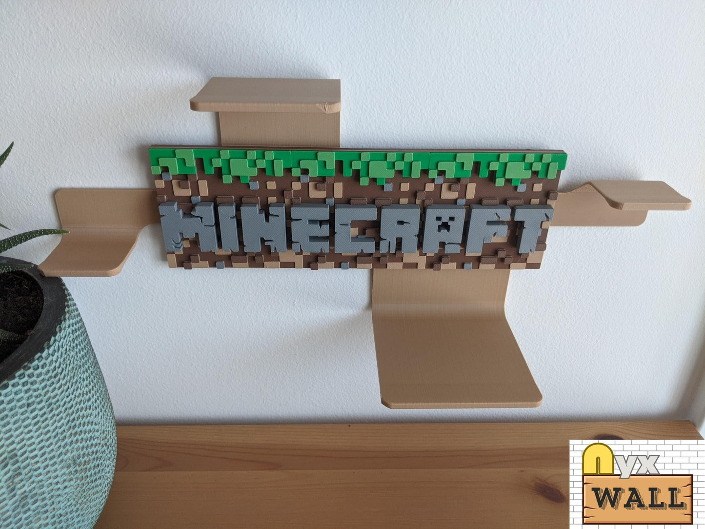 Minecraft Gaming Room Sign Lighting Wall and Desk Gift Ideas for Gamers | Wall Deco Birthday Gifts | Gaming Poster | Modular Figurine Stand