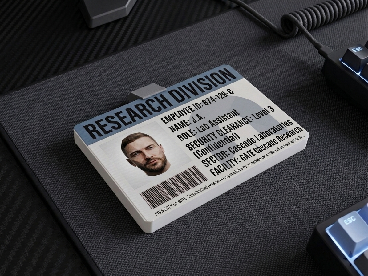 Abiotic Factor Personalized ID Card | Game Prop Badge | Gamer Gift