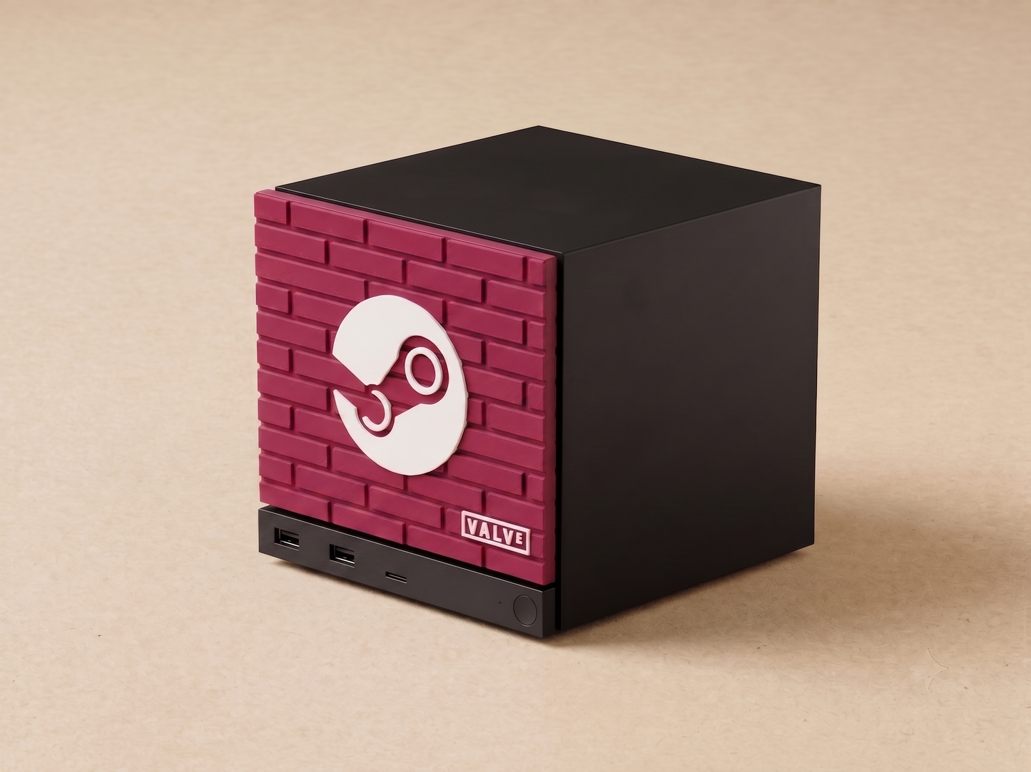 Steam Machine Front Plate Brick 3D Textures | Valve & Steam Logo Faceplate | Steam Machine Mod
