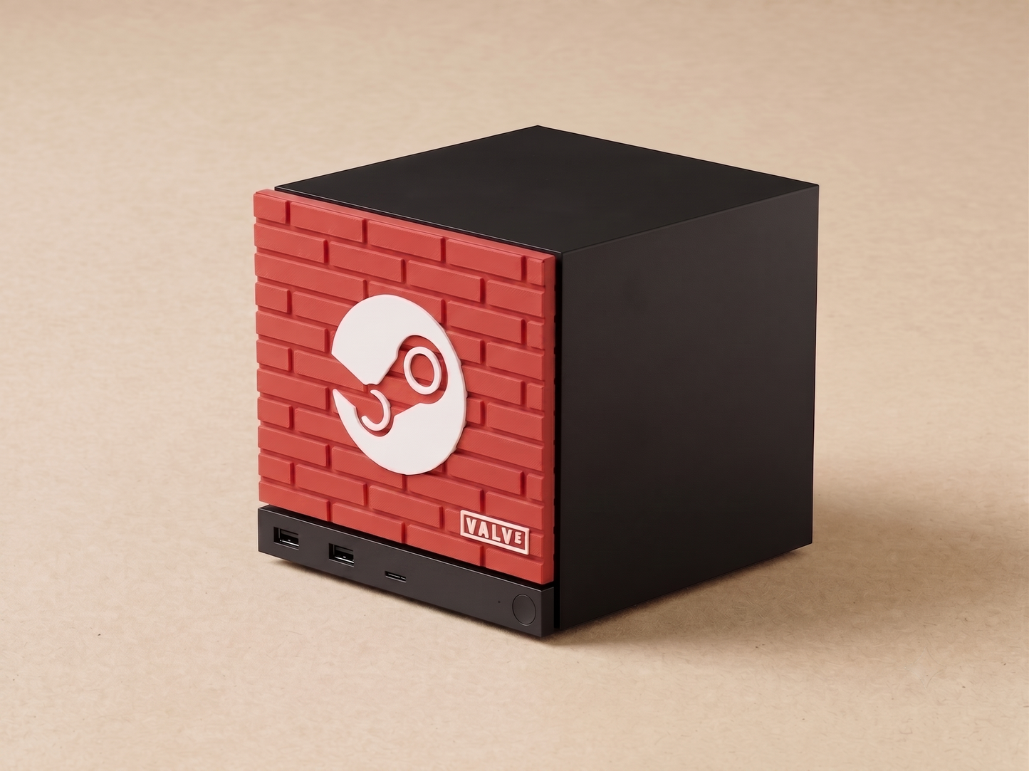 Steam Machine Front Plate Brick 3D Textures | Valve & Steam Logo Faceplate | Steam Machine Mod