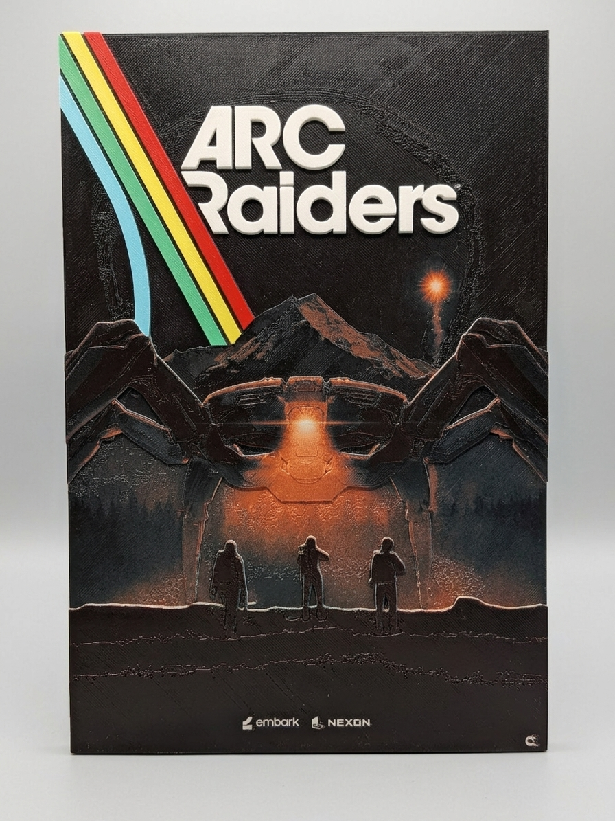 ARC Raiders 3D Relief Poster | Sci-Fi Gaming Wall Art | 3D Printed UV Poster | Futuristic Gamer Decor | Video Game Gift | Unique Wall Art