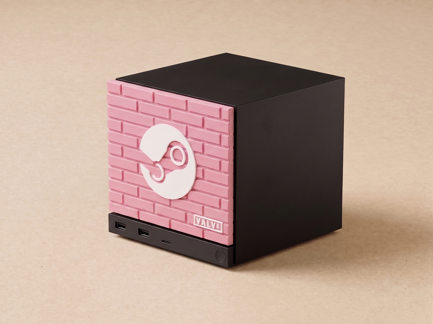 Steam Machine Front Plate Brick 3D Textures | Valve & Steam Logo Faceplate | Steam Machine Mod