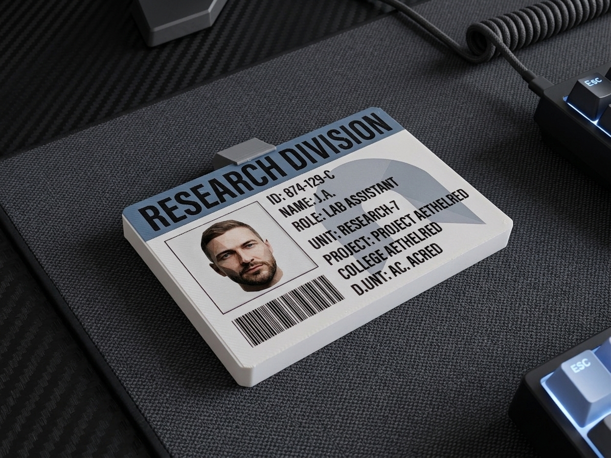 Abiotic Factor Personalized ID Card | Game Prop Badge | Gamer Gift