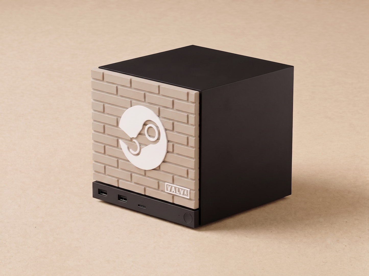 Steam Machine Front Plate Brick 3D Textures | Valve & Steam Logo Faceplate | Steam Machine Mod