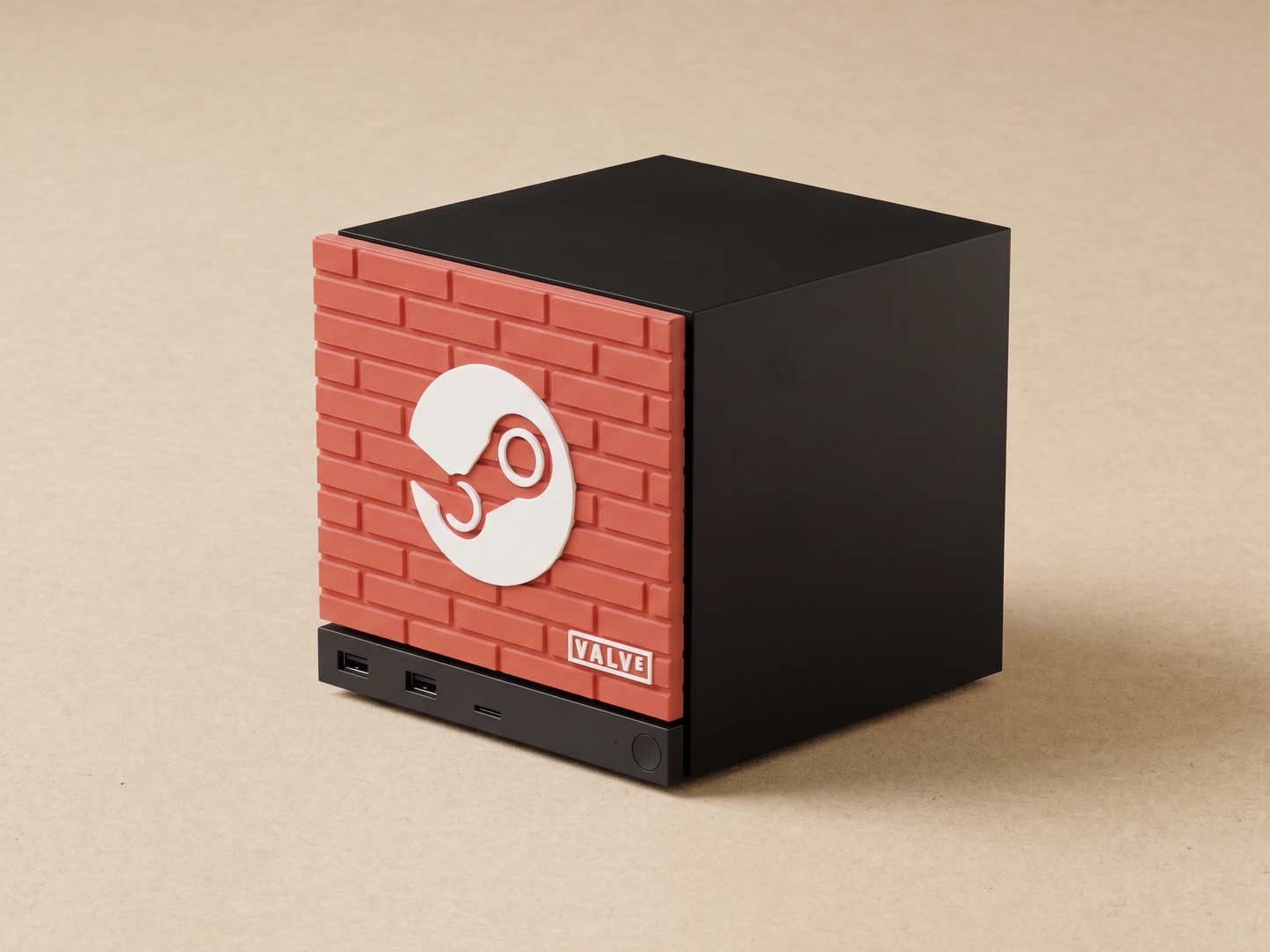 Steam Machine Front Plate Brick 3D Textures | Valve & Steam Logo Faceplate | Steam Machine Mod