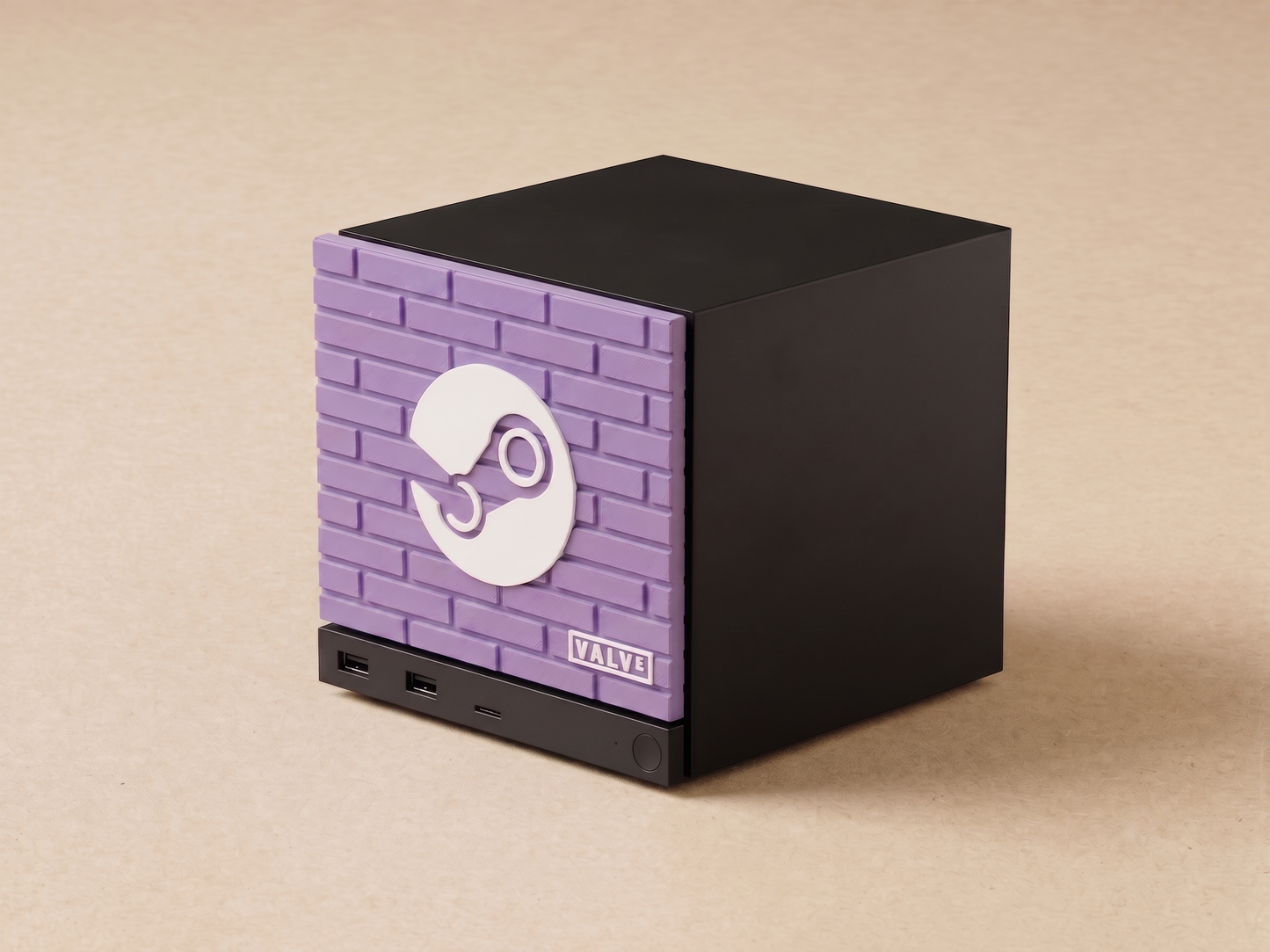 Steam Machine Front Plate Brick 3D Textures | Valve & Steam Logo Faceplate | Steam Machine Mod