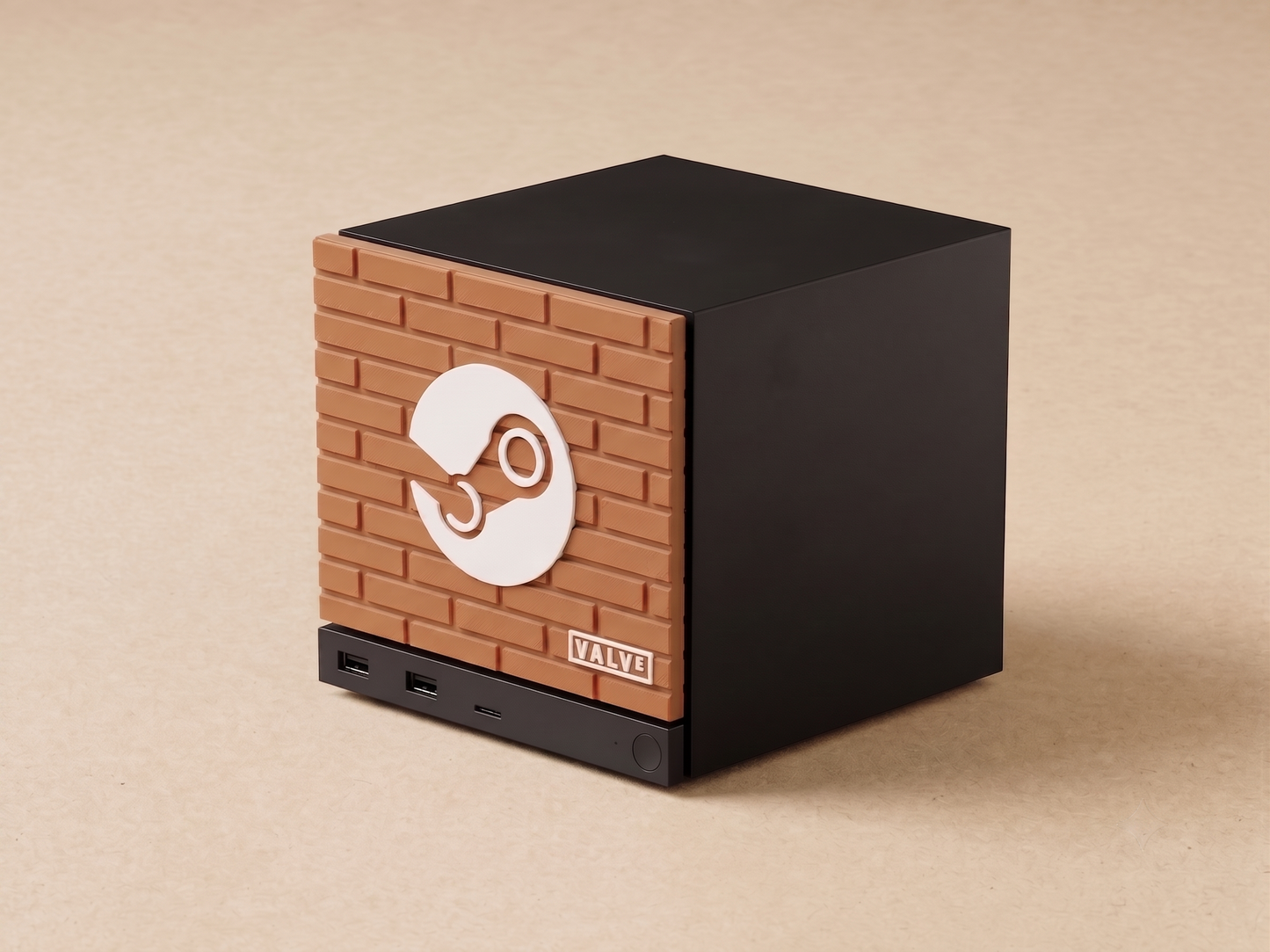 Steam Machine Front Plate Brick 3D Textures | Valve & Steam Logo Faceplate | Steam Machine Mod