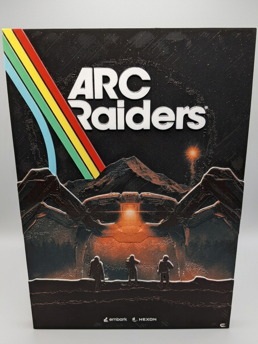 ARC Raiders 3D Relief Poster | Sci-Fi Gaming Wall Art | 3D Printed UV Poster | Futuristic Gamer Decor | Video Game Gift | Unique Wall Art