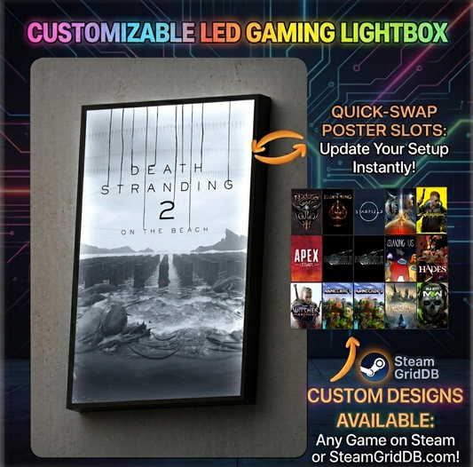 Death Stranding 2 LED Lightbox Gaming Poster | Custom Game Light Box | Gamer Room Decor | USB LED Frame