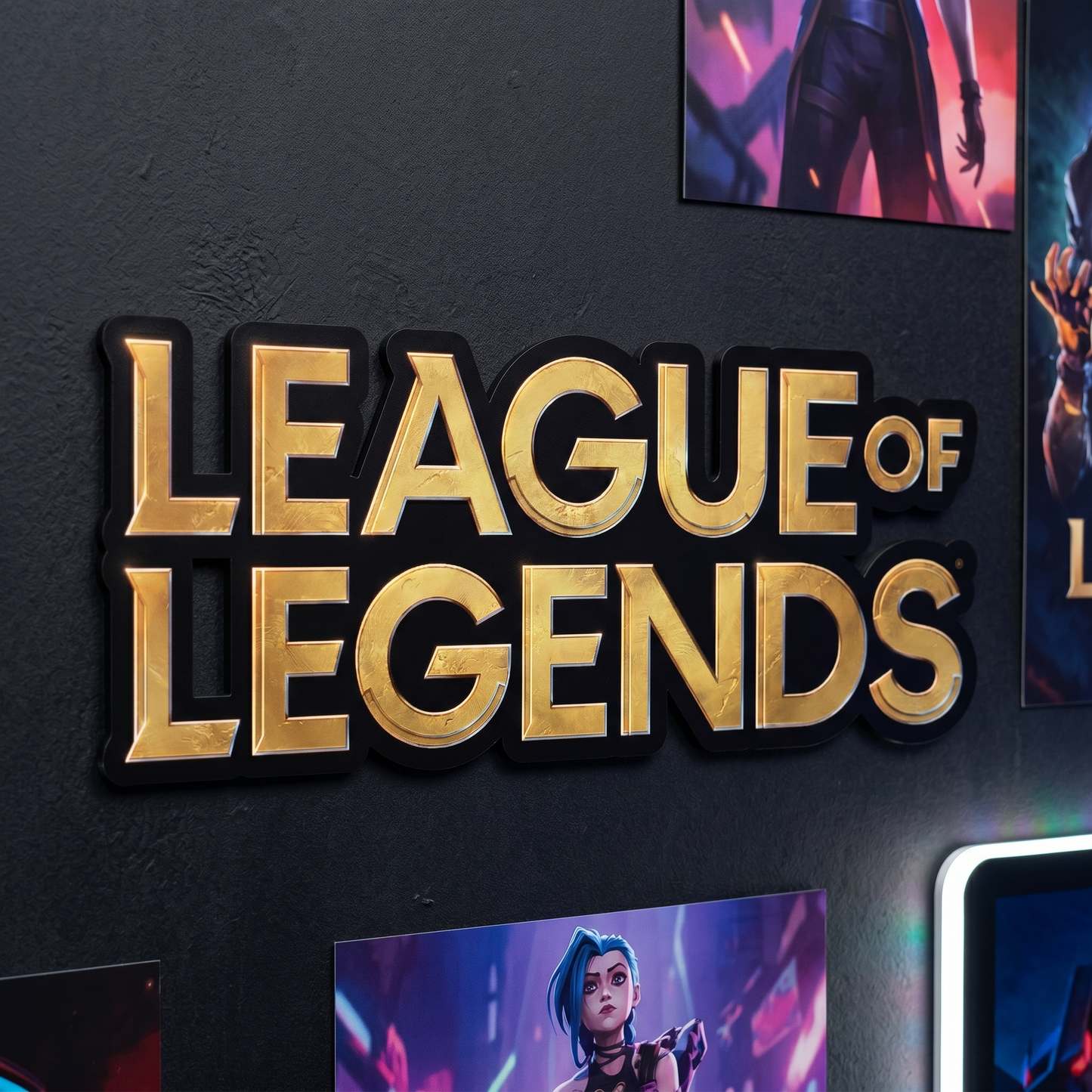 League Of Legends Gaming Wall Logo Sign | Gamer Room Decor