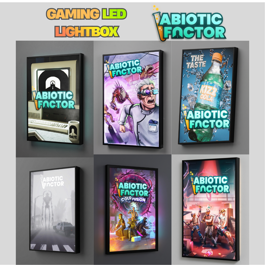 Abiotic Factor LED Lightbox Gaming Poster | Custom Game Light Box | Gamer Room Decor | USB LED Frame
