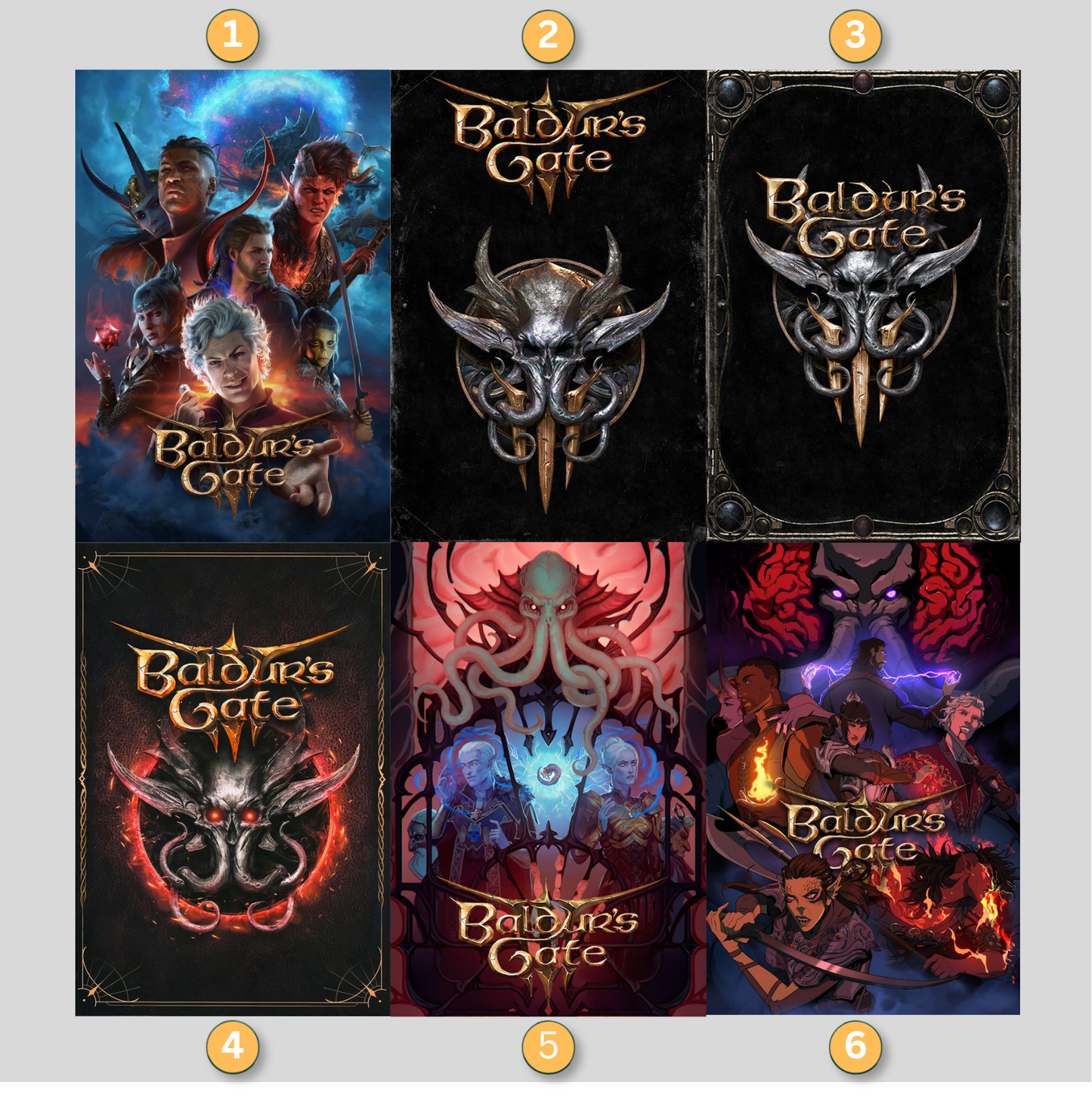Baldur's Gate 3 LED Lightbox Gaming Poster | Custom Game Light Box | Gamer Room Decor | USB LED Frame