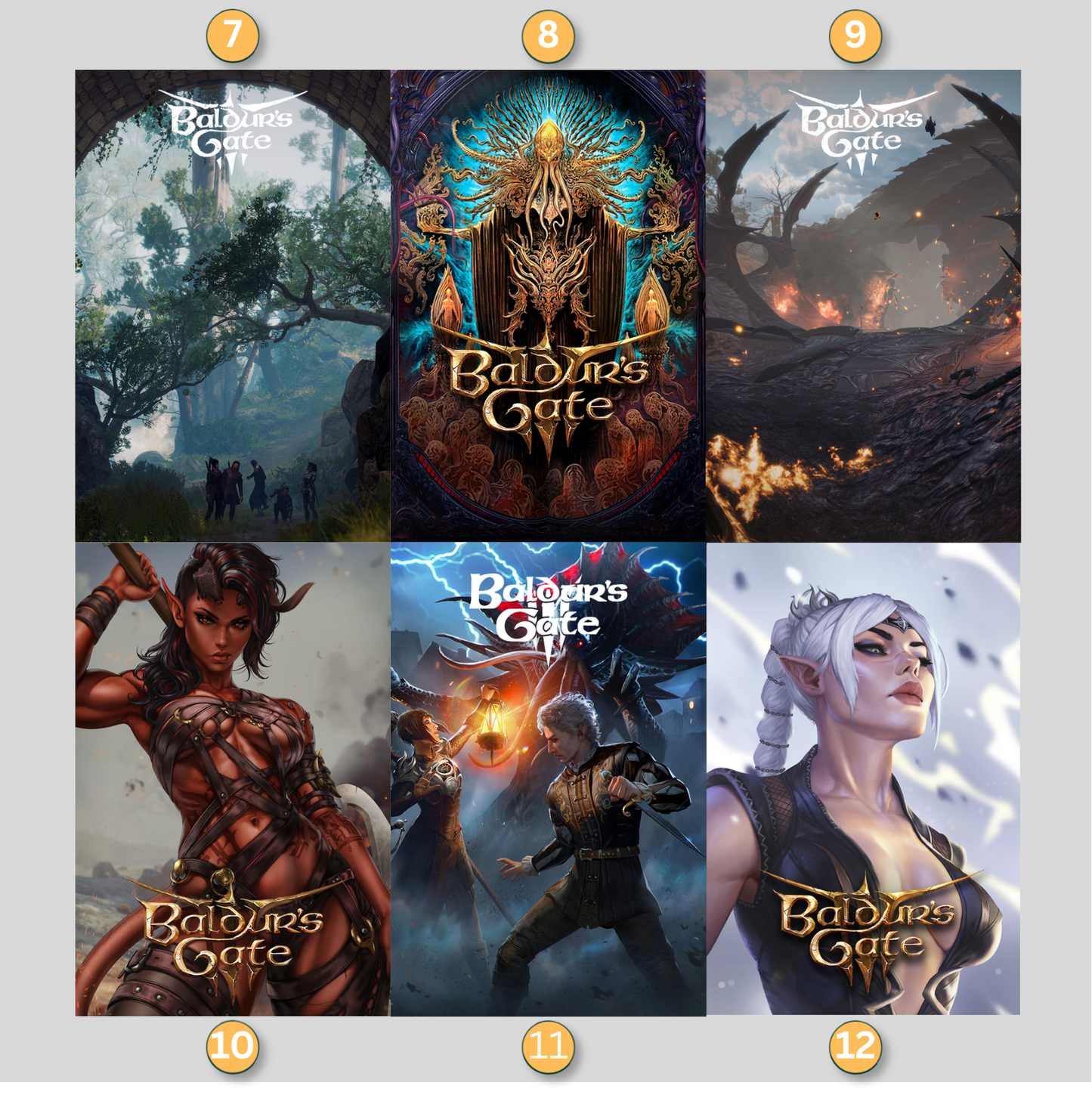 Baldur's Gate 3 LED Lightbox Gaming Poster | Custom Game Light Box | Gamer Room Decor | USB LED Frame