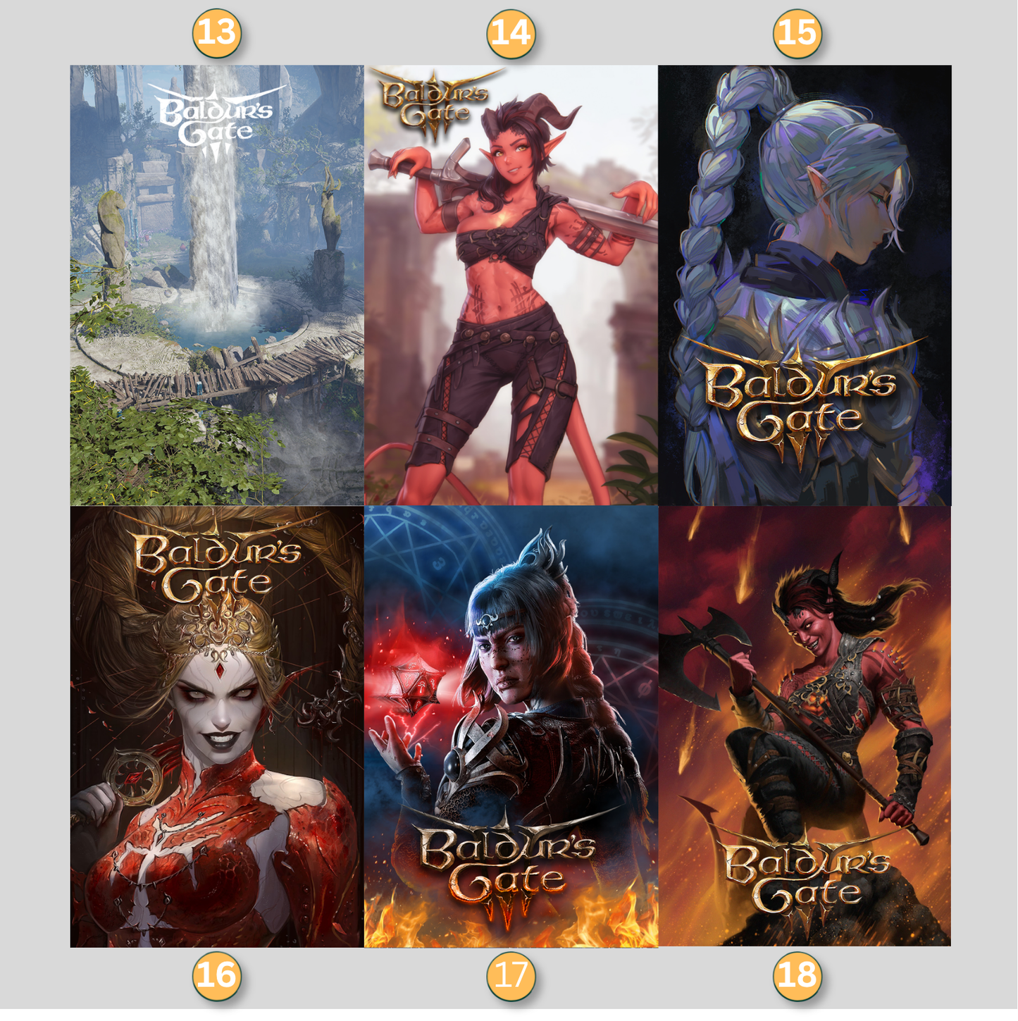 Baldur's Gate 3 LED Lightbox Gaming Poster | Custom Game Light Box | Gamer Room Decor | USB LED Frame
