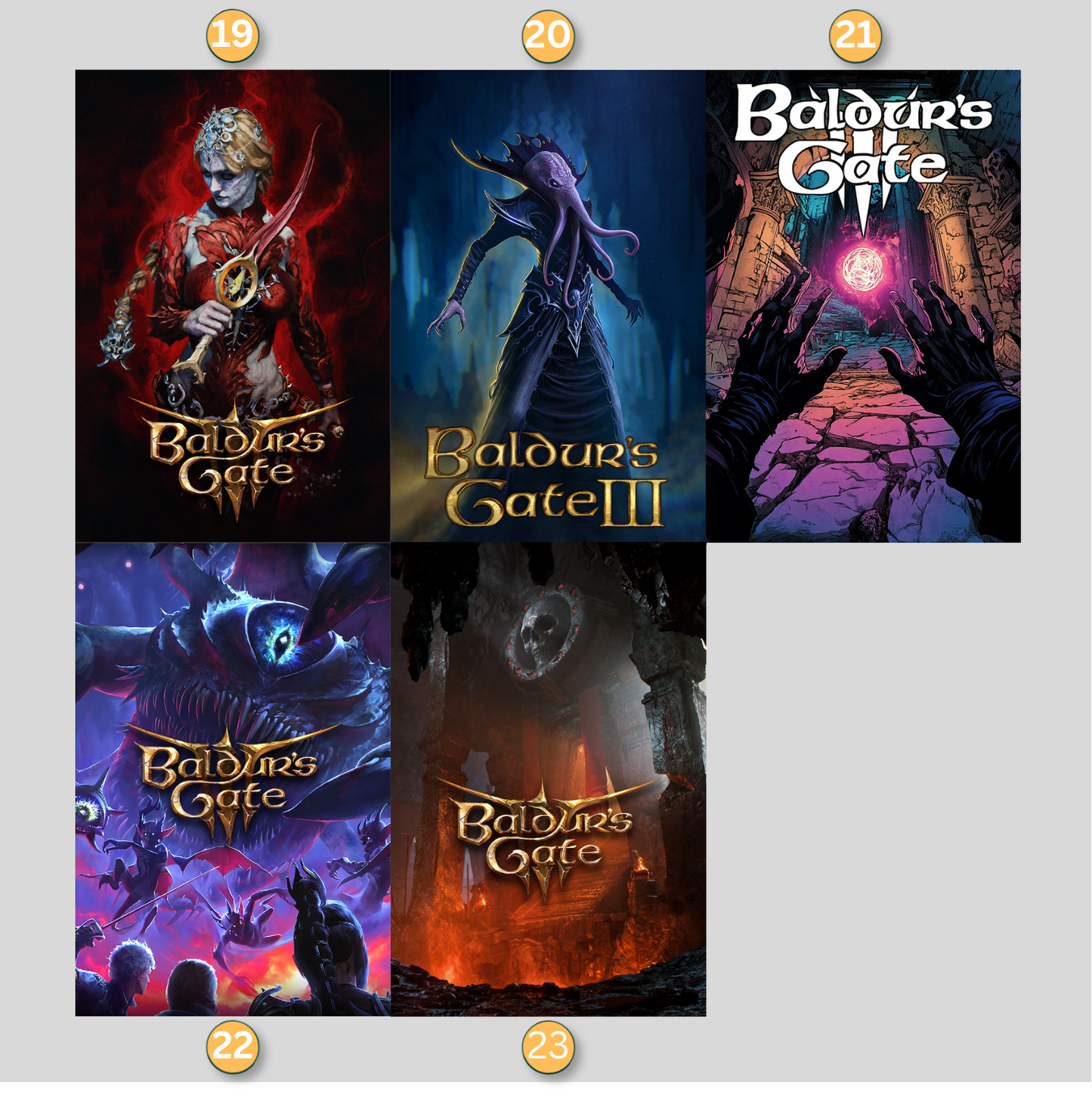 Baldur's Gate 3 LED Lightbox Gaming Poster | Custom Game Light Box | Gamer Room Decor | USB LED Frame