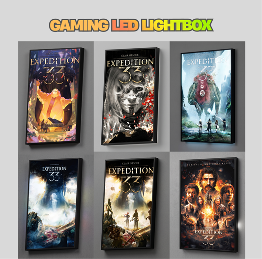 Clair Obscur: Expedtion 33 LED Lightbox Gaming Poster | Custom Game Light Box | Gamer Room Decor | USB LED Frame