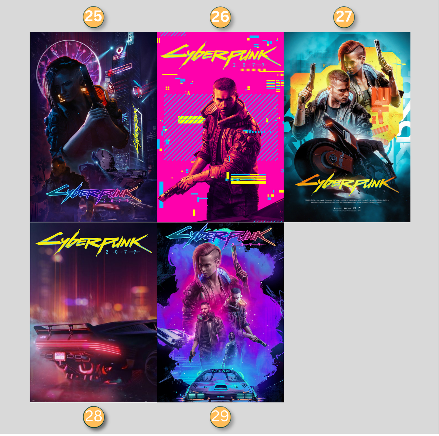 Cyberpunk 2077 LED Lightbox Gaming Poster | Custom Game Light Box | Gamer Room Decor | USB LED Frame