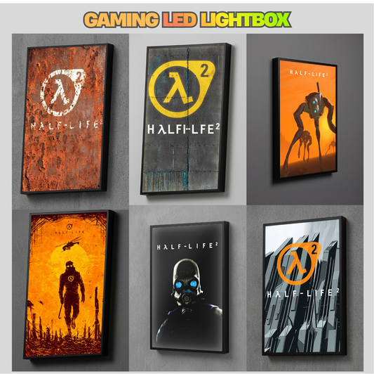 Half Life 2 LED Lightbox Gaming Poster | Custom Game Light Box | Gamer Room Decor | USB LED Frame