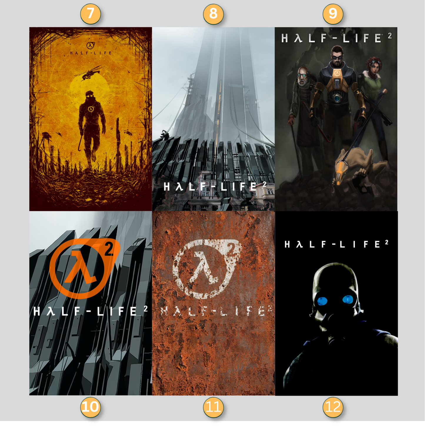 Half Life 2 LED Lightbox Gaming Poster | Custom Game Light Box | Gamer Room Decor | USB LED Frame