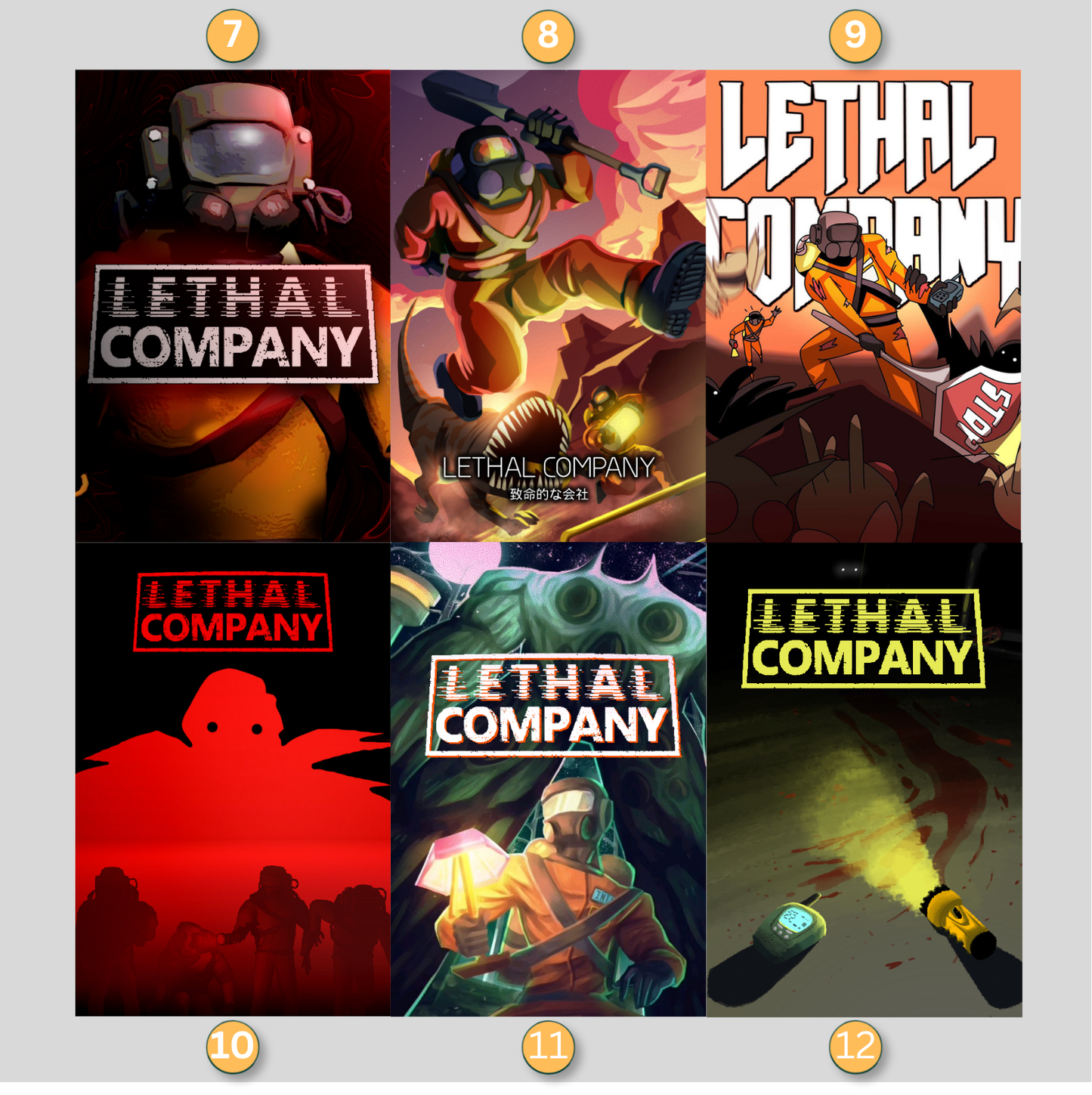 Lethal Company LED Lightbox Gaming Poster | Custom Game Light Box | Gamer Room Decor | USB LED Frame