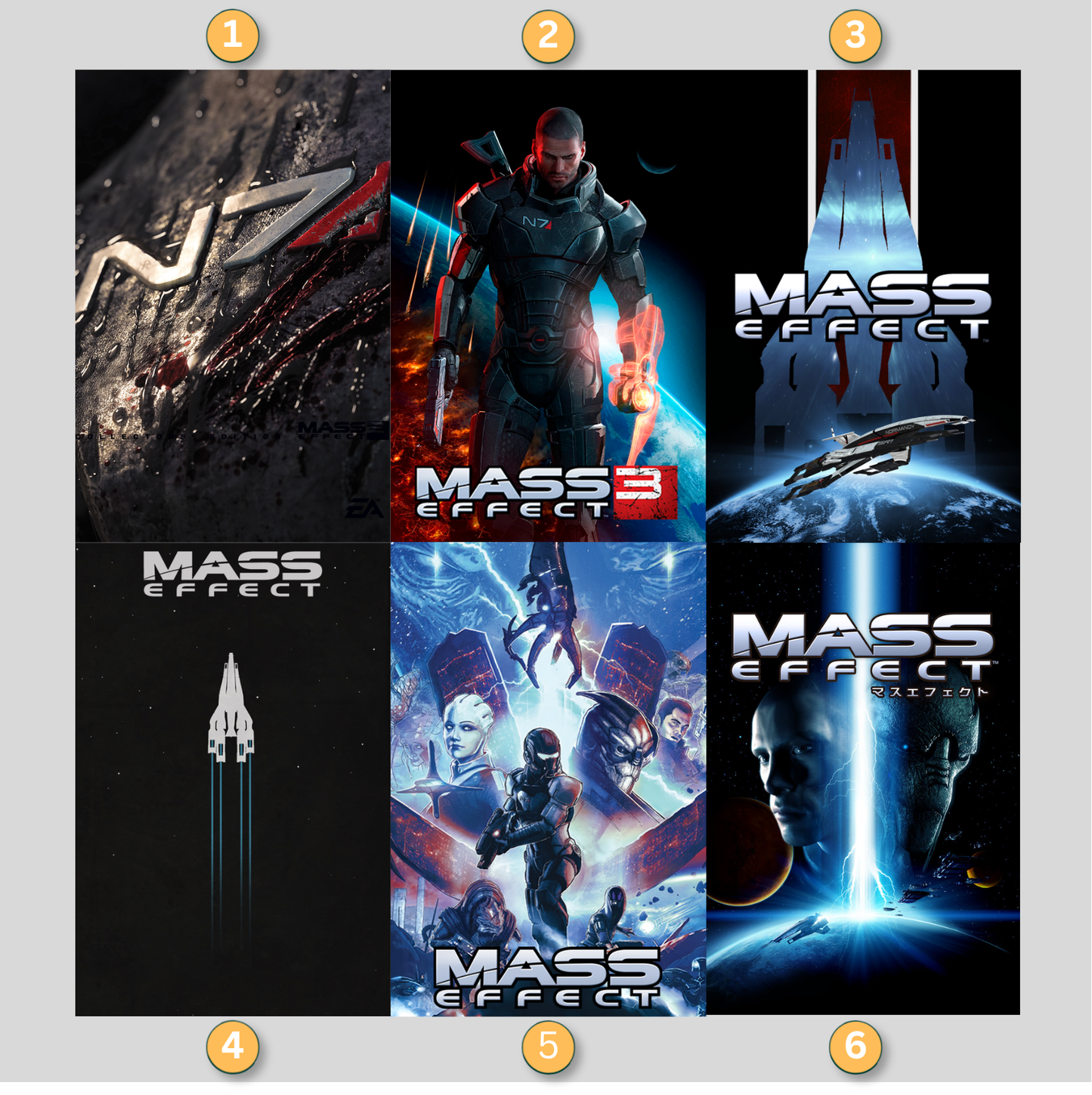 Mass Effect LED Lightbox Gaming Poster | Custom Game Light Box | Gamer Room Decor | USB LED Frame