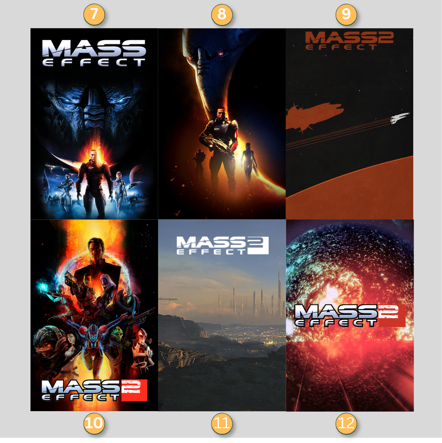 Mass Effect LED Lightbox Gaming Poster | Custom Game Light Box | Gamer Room Decor | USB LED Frame