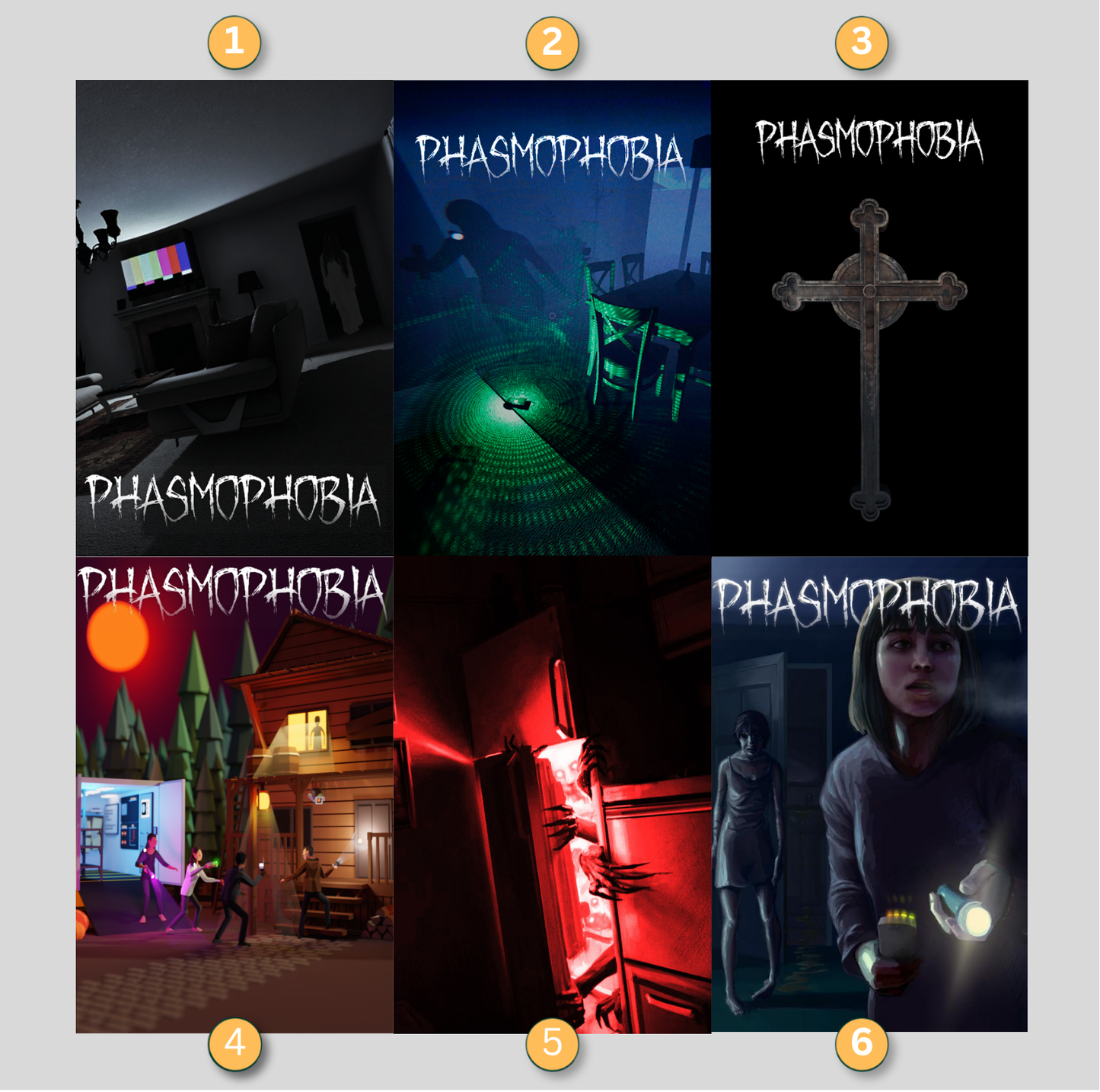 Phasmophobia LED Lightbox Gaming Poster | Custom Game Light Box | Gamer Room Decor | USB LED Frame