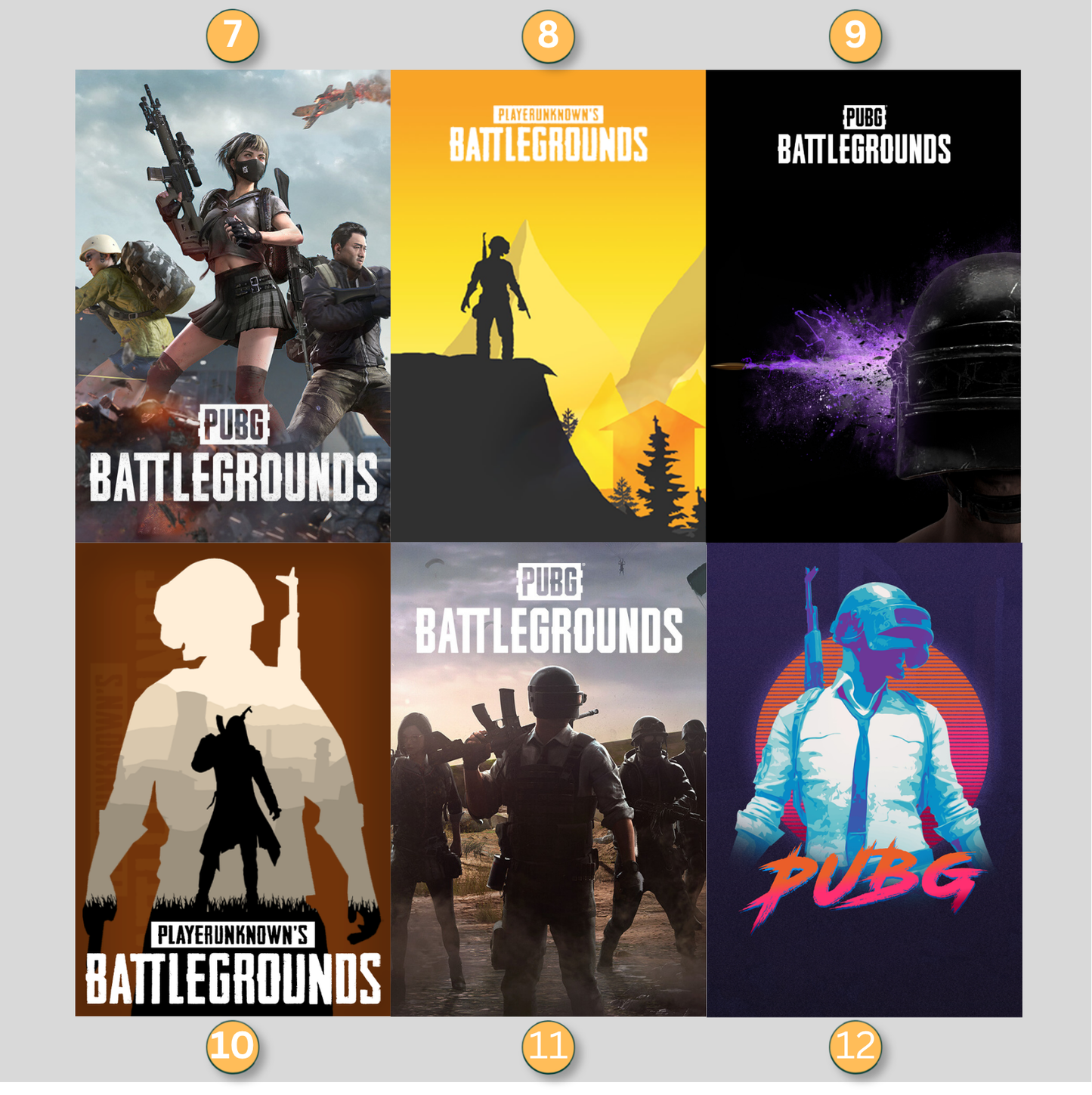 PubG Battleground LED Lightbox Gaming Poster | Custom Game Light Box | Gamer Room Decor | USB LED Frame