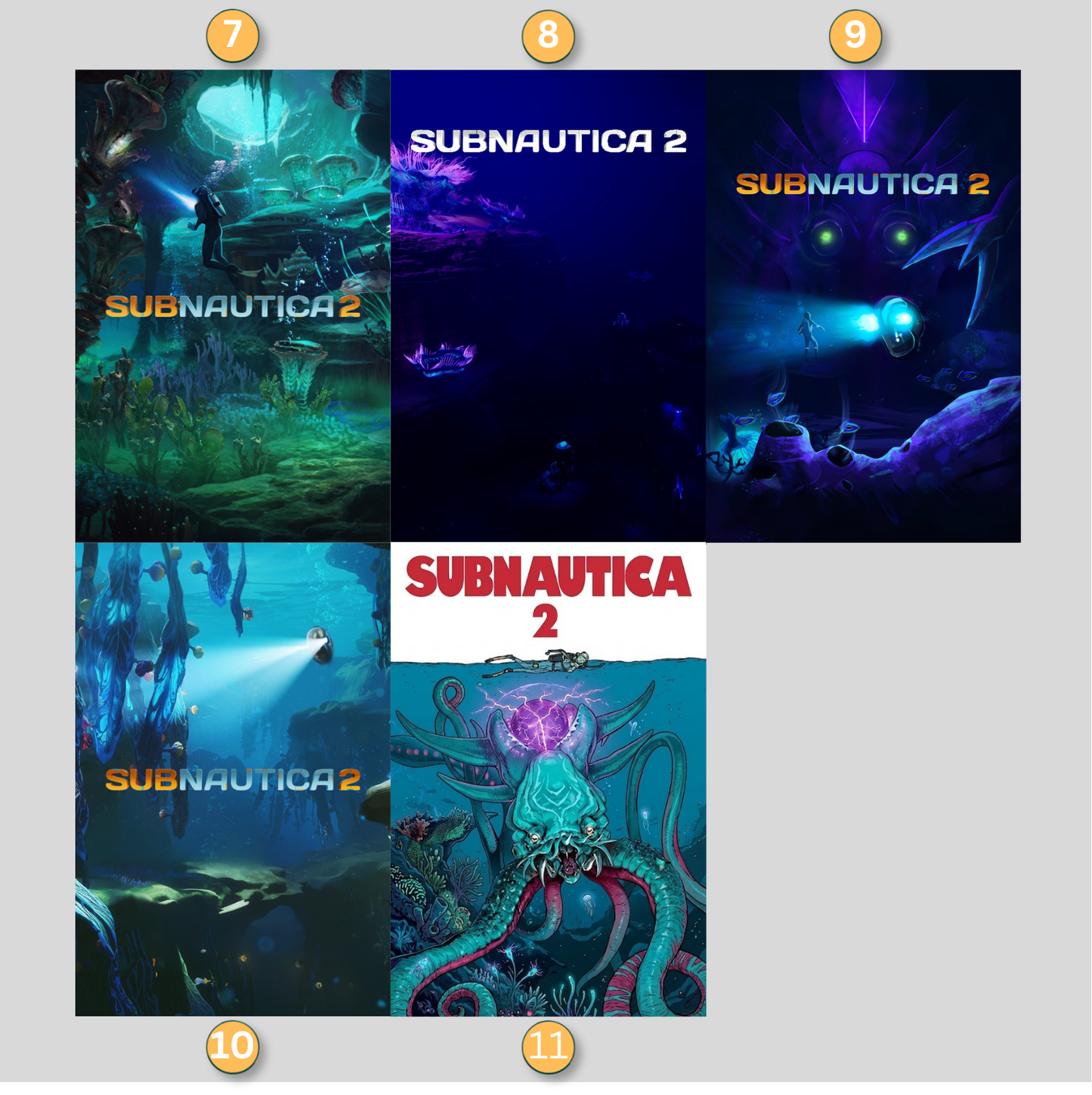Subnautica 2 LED Lightbox Gaming Poster | Custom Game Light Box | Gamer Room Decor | USB LED Frame