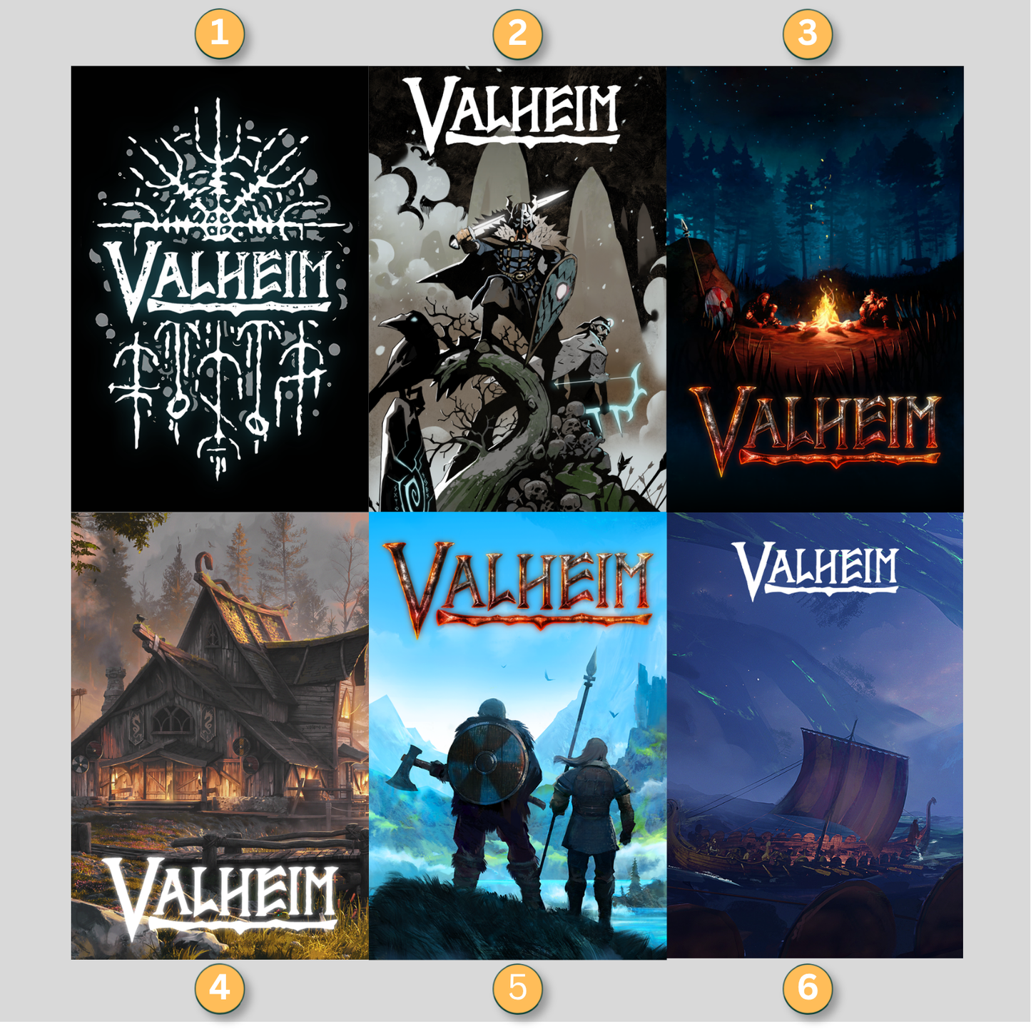 Valheim LED Lightbox Gaming Poster | Custom Game Light Box | Gamer Room Decor | USB LED Frame
