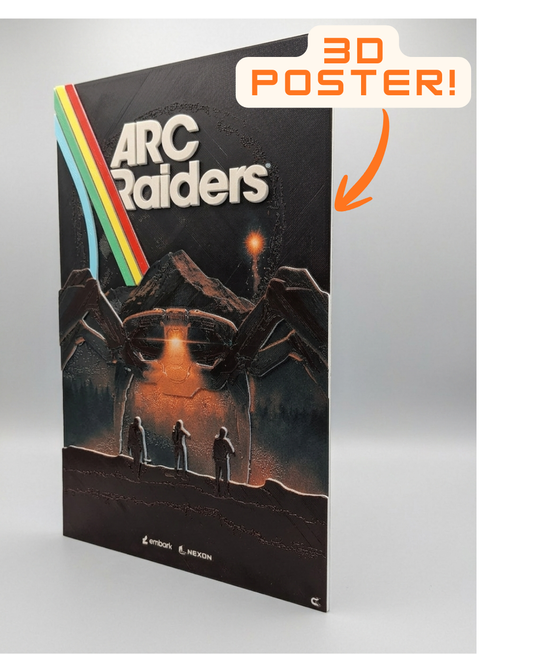 ARC Raiders 3D Relief Poster | Sci-Fi Gaming Wall Art | 3D Printed UV Poster | Futuristic Gamer Decor | Video Game Gift | Unique Wall Art