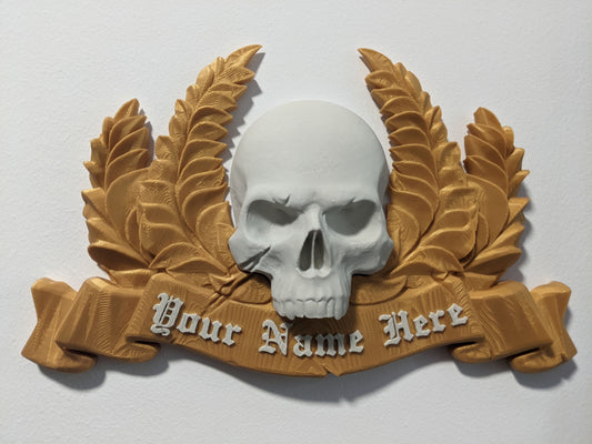 Space Marine 2 Inspired personalized plate, imperial laurel skull poster, gift for gamers, warhammer 40k