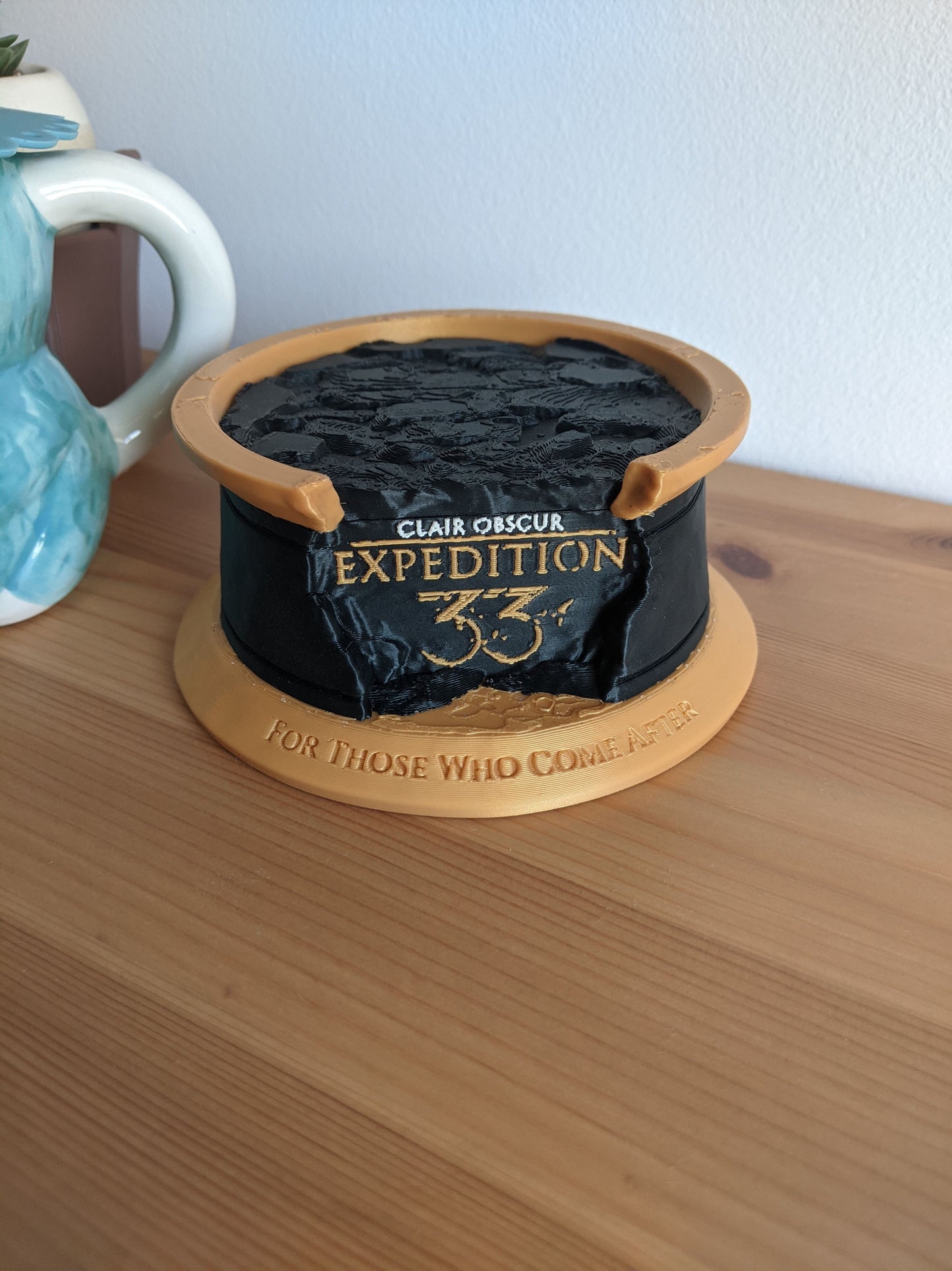 Clair Obscur: Expedition 33 Inspired Customizable engraving Cup Holder & Desk Organizer | Gaming Room Decor | Personalized Gift | Desk Setup