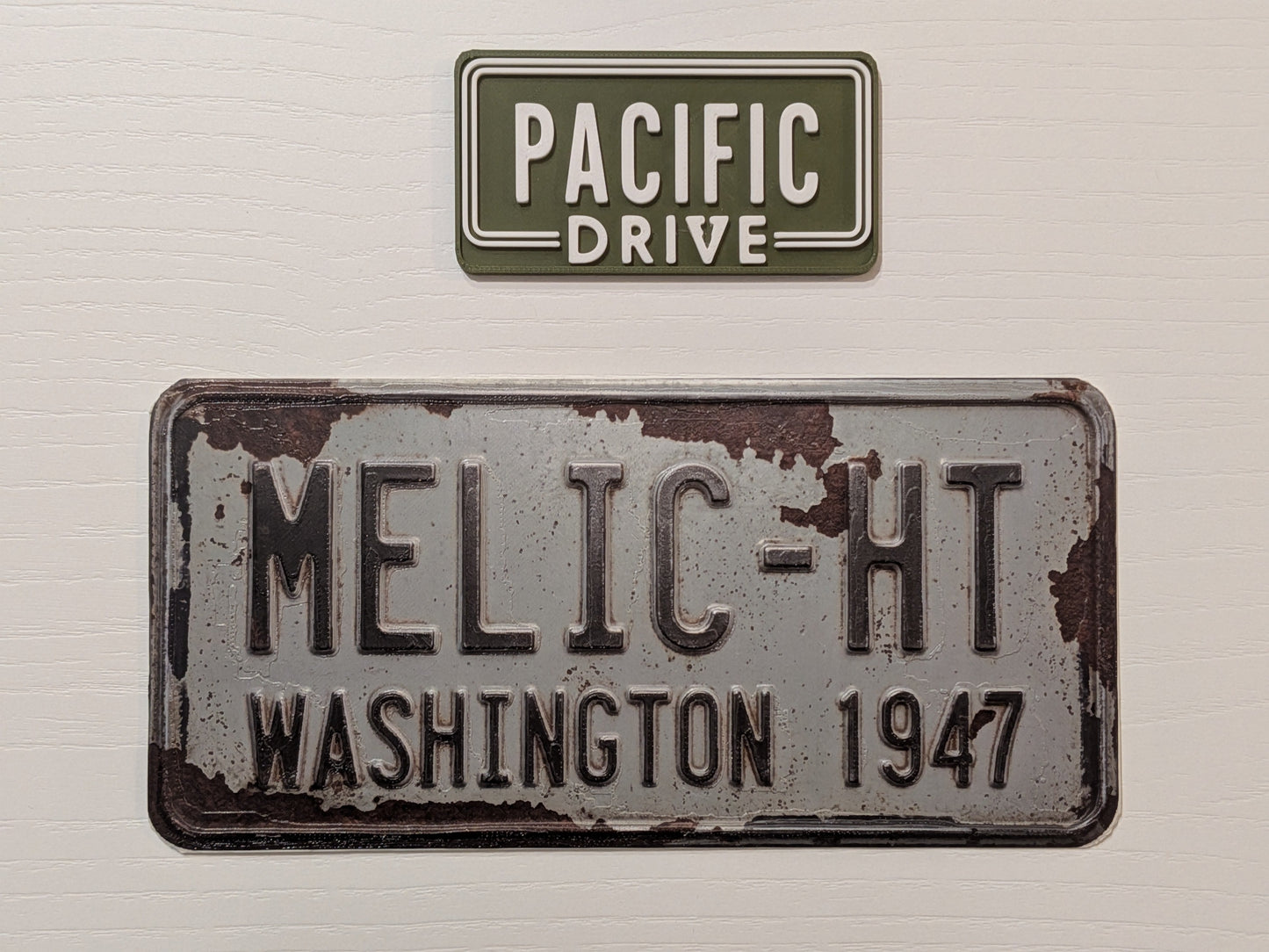 Pacific Drive License 3D Plate: Gaming Room Decor, Car Lover Gift