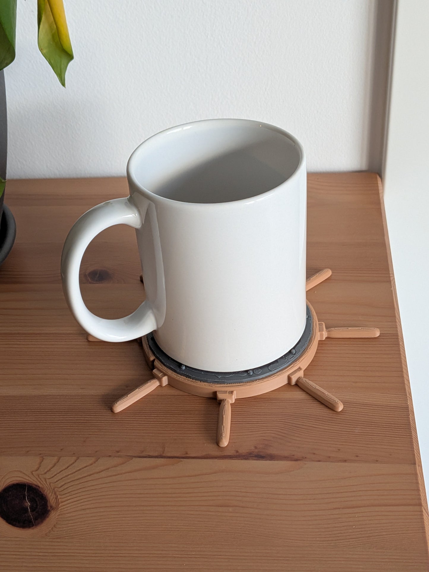 Sea of Thieves Inspired Pirate Sailor Wheel Cupholder | Gamer Desk Decor | Gaming Desk Accessory | Coaster for Gamers & Streamers