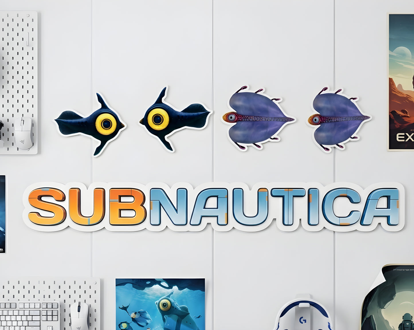 Subnautica Gaming Wall Logo Sign | Gamer Room Decor
